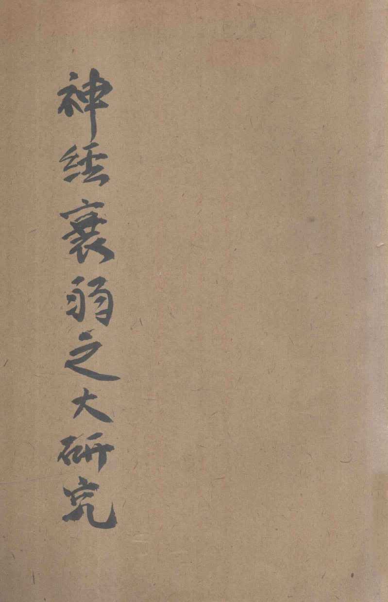 丁氏医学丛书  神经衰弱之大研究